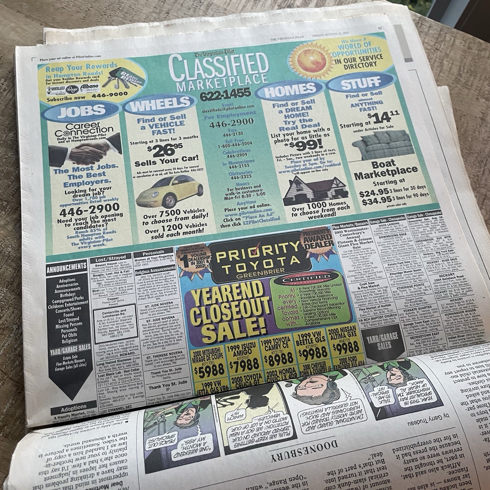 The Virginia-Pilot August 15, 2003 Blackout Full Newspaper