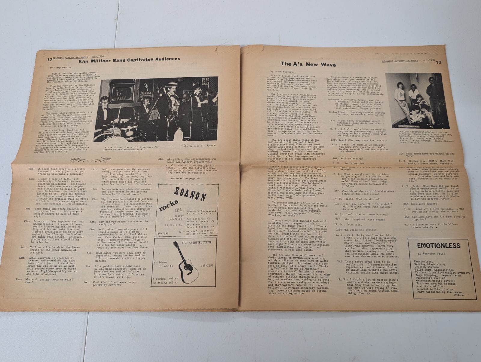 Vintage July 1980 Delaware Alternative Press Underground Newspaper 25¢