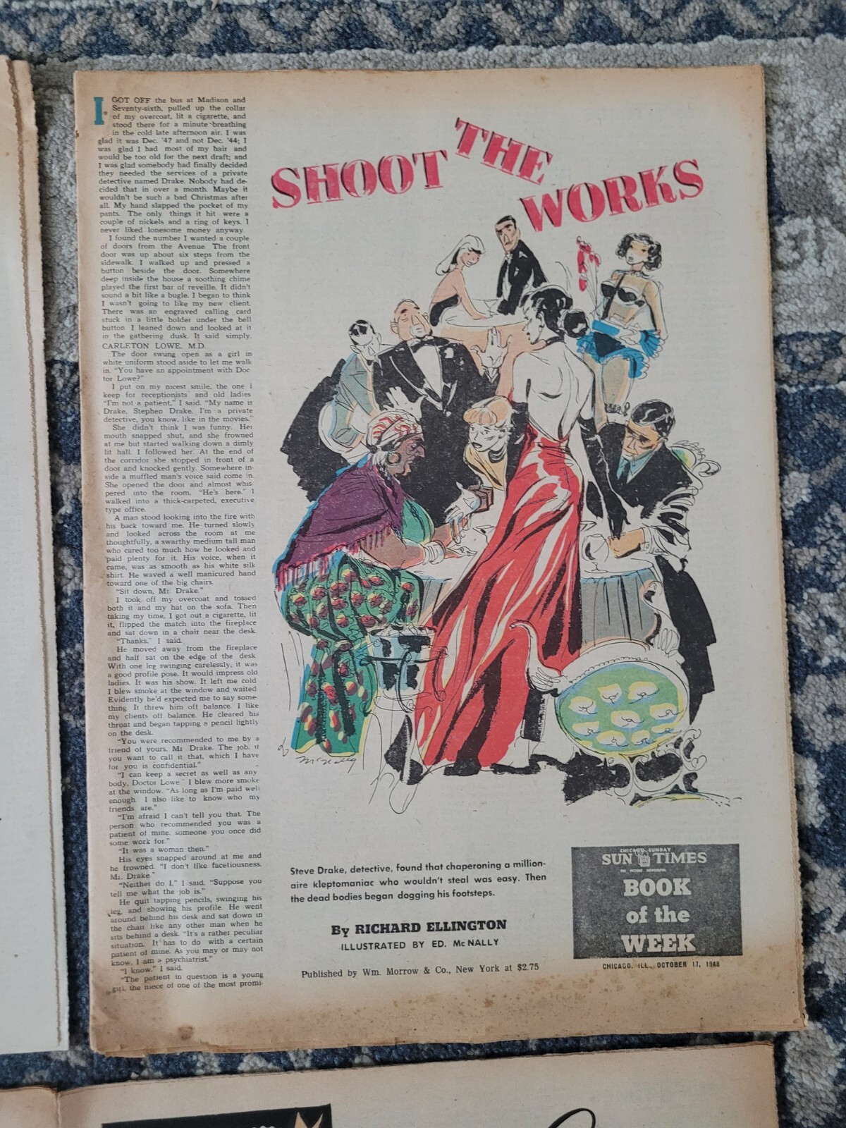 1940’s Chicago Sun Sunday Book Of The Week Newspaper Lot Full