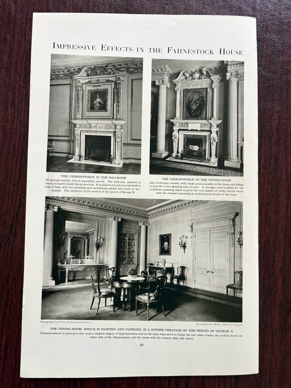 Harris Fahnestock Town House 15 E 66th St New York City Vtg Article Photos 1923