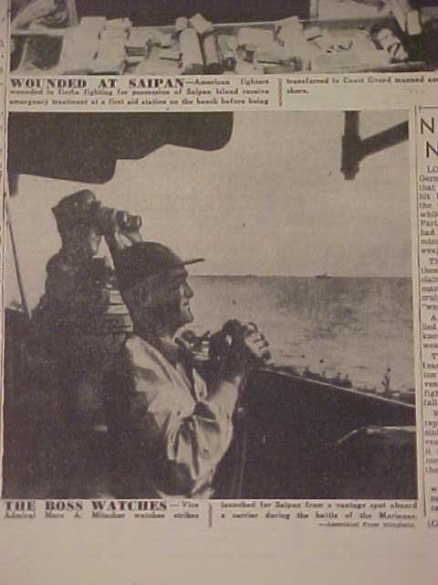 VINTAGE NEWSPAPER HEADLINES ~ WORLD WAR 2 JAPAN BATTLE SAIPAN FALLS WWII 1944