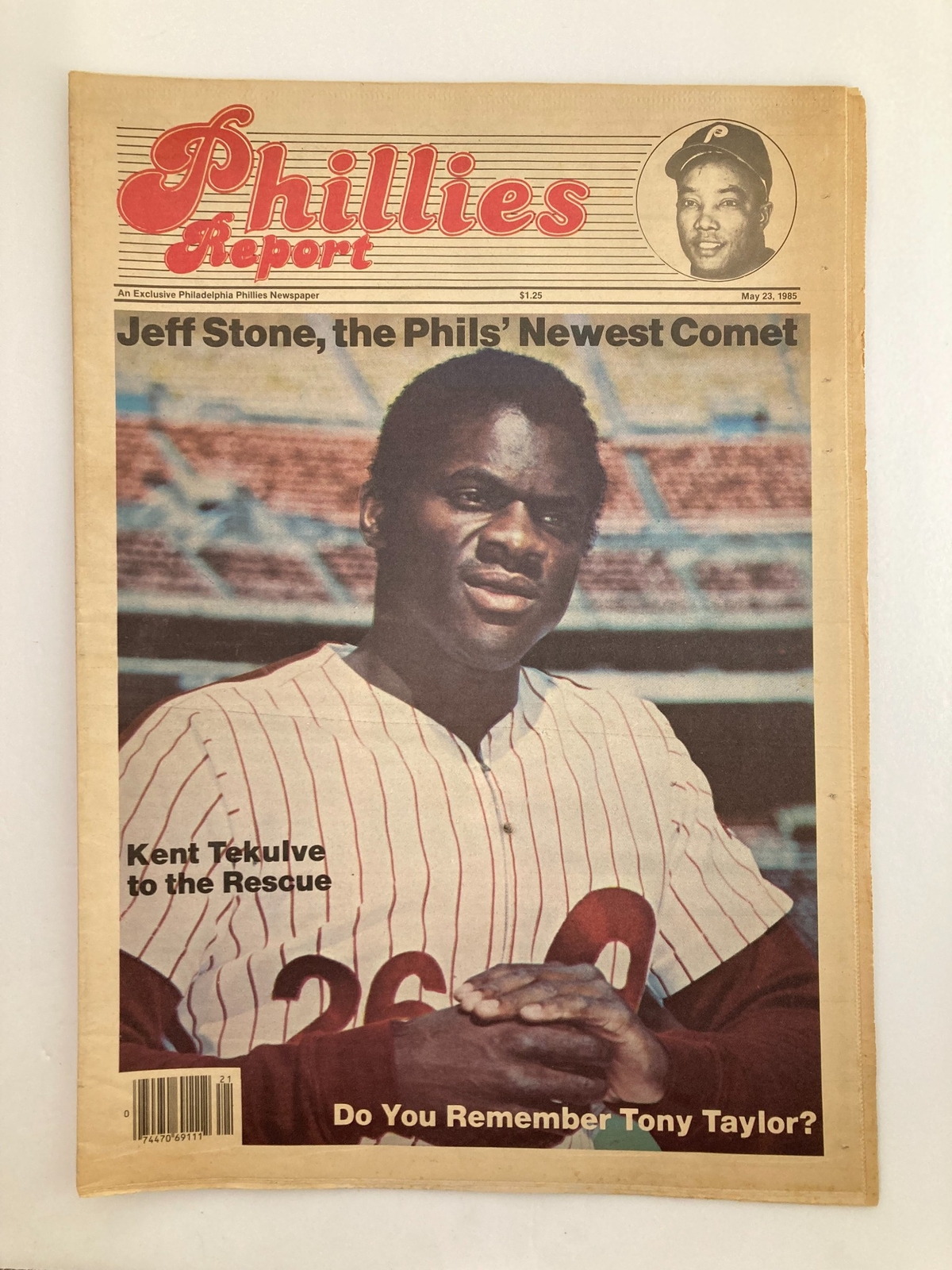 Philadelphia Phillies Report Newspaper May 23 1985 MLB Phils Jeff Stone