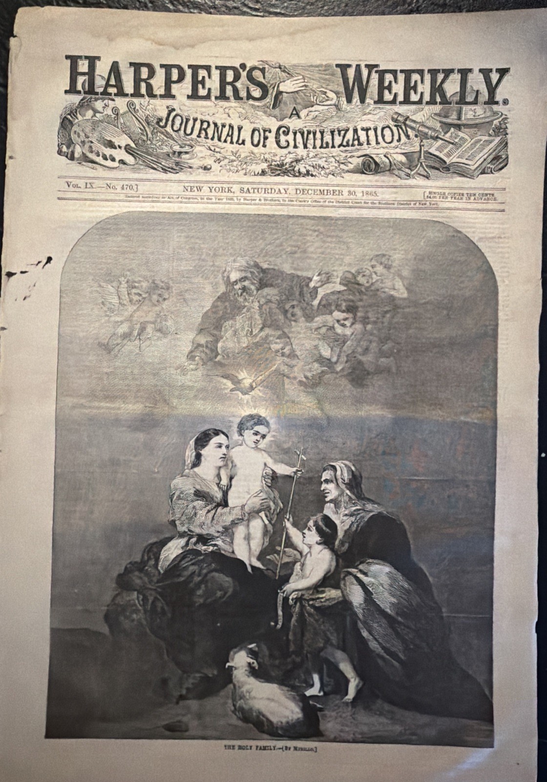 Harper’s Weekly December 30, 1865. Christmas Stories And Photos.