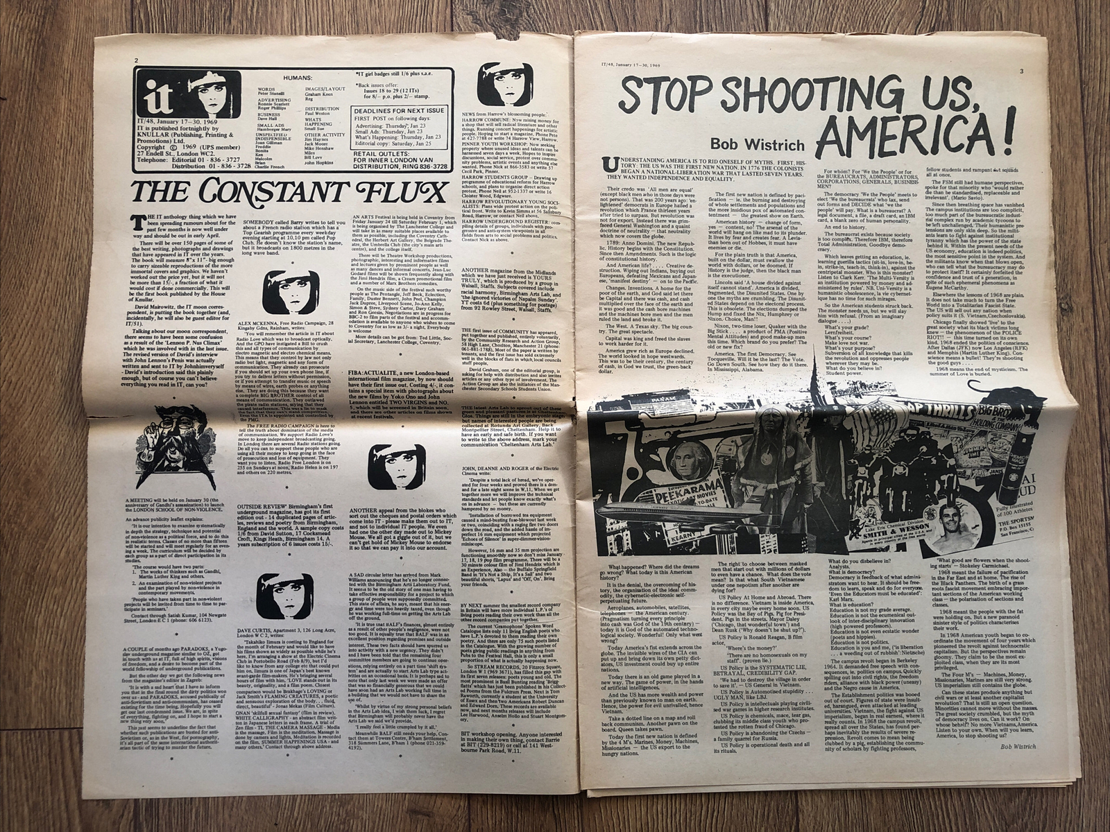 IT International Times Newspaper Hippy Beatnik Rare – No. 48 January 17-30 1969