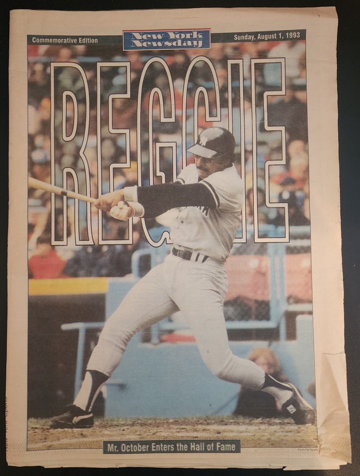 NEW YORK NEWSDAY REGGIE JACKSON COMMEMORATIVE EDITION