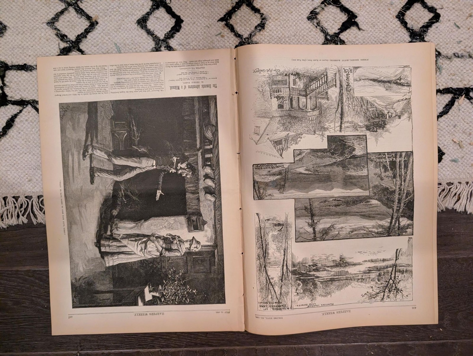 1883 Santa Fe Celebration Harpers Weekly July 14 Cotton Culture South