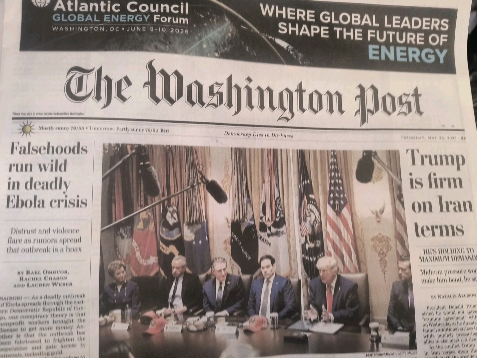 The Washington Post Thursday May 28 2026