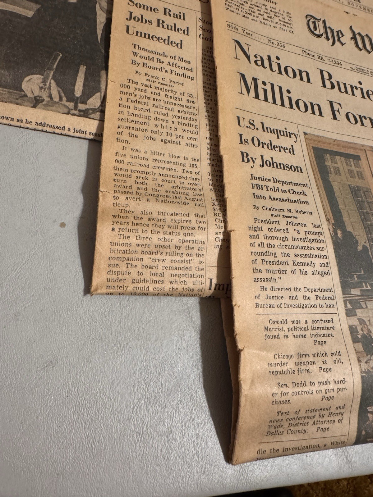 THE WASHINGTON POST-SPECIAL COMMEMORATIVE EDITION-NOV 22-28 1963 KENNEDY SHOT