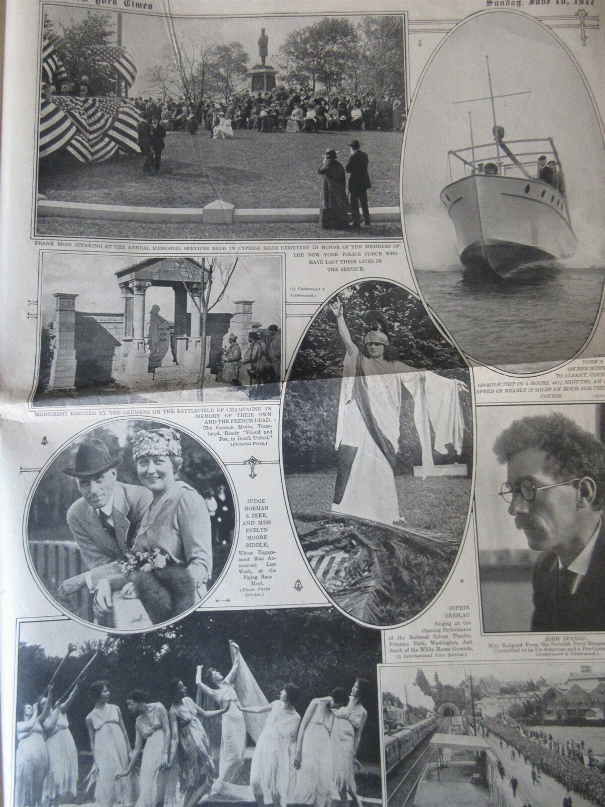 New York Times June 10 1917 sinking of Sontay POPE Benedict XV Cincinnati Reds