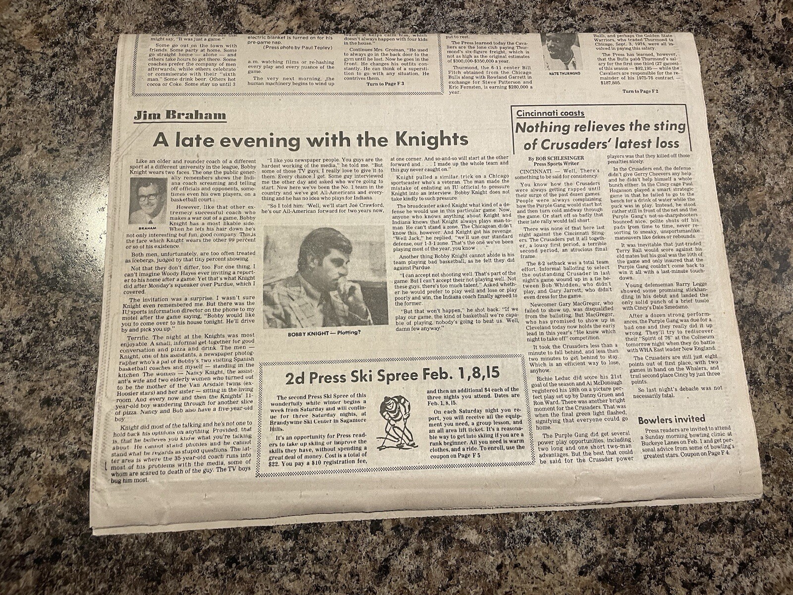 1976 Cleveland Indians Baseball Newspaper. Bob Lemon, Robin Roberts Hall Of Fame