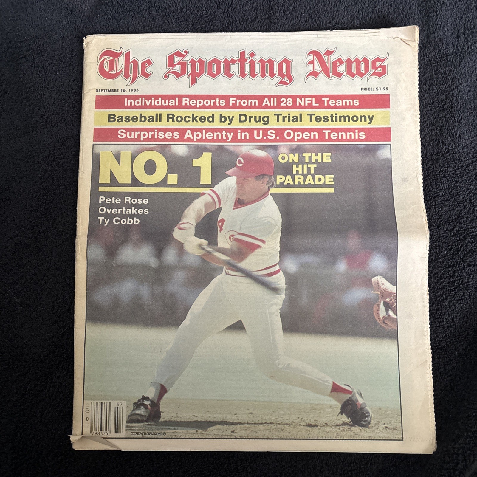 September 16, 1985 The Sporting News Cincinnati Reds Legend Pete Rose