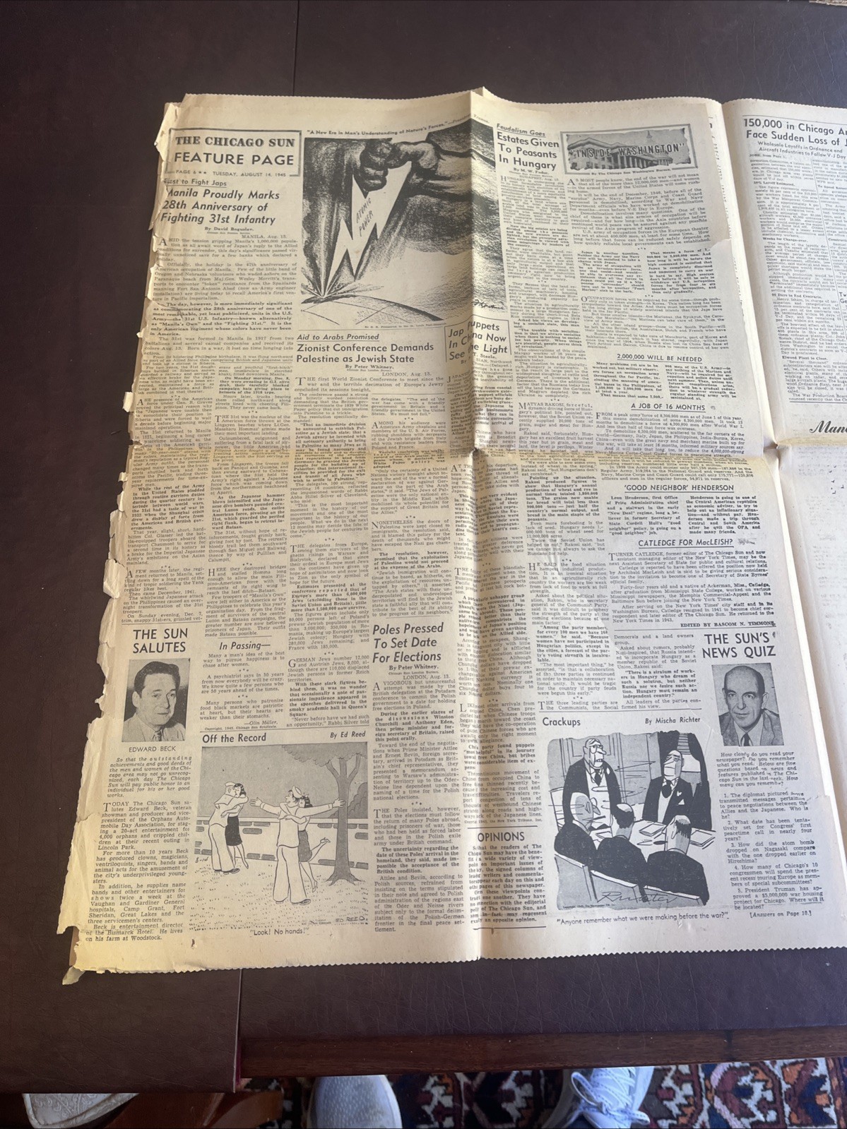August 14 1945 Chicago Sun Extra Peace Victory End Of World War II