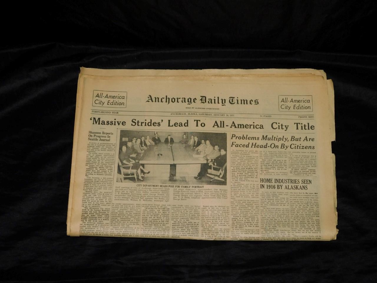 January 26 1957 Anchorage Alaska Daily Times Newspaper All America City Edition