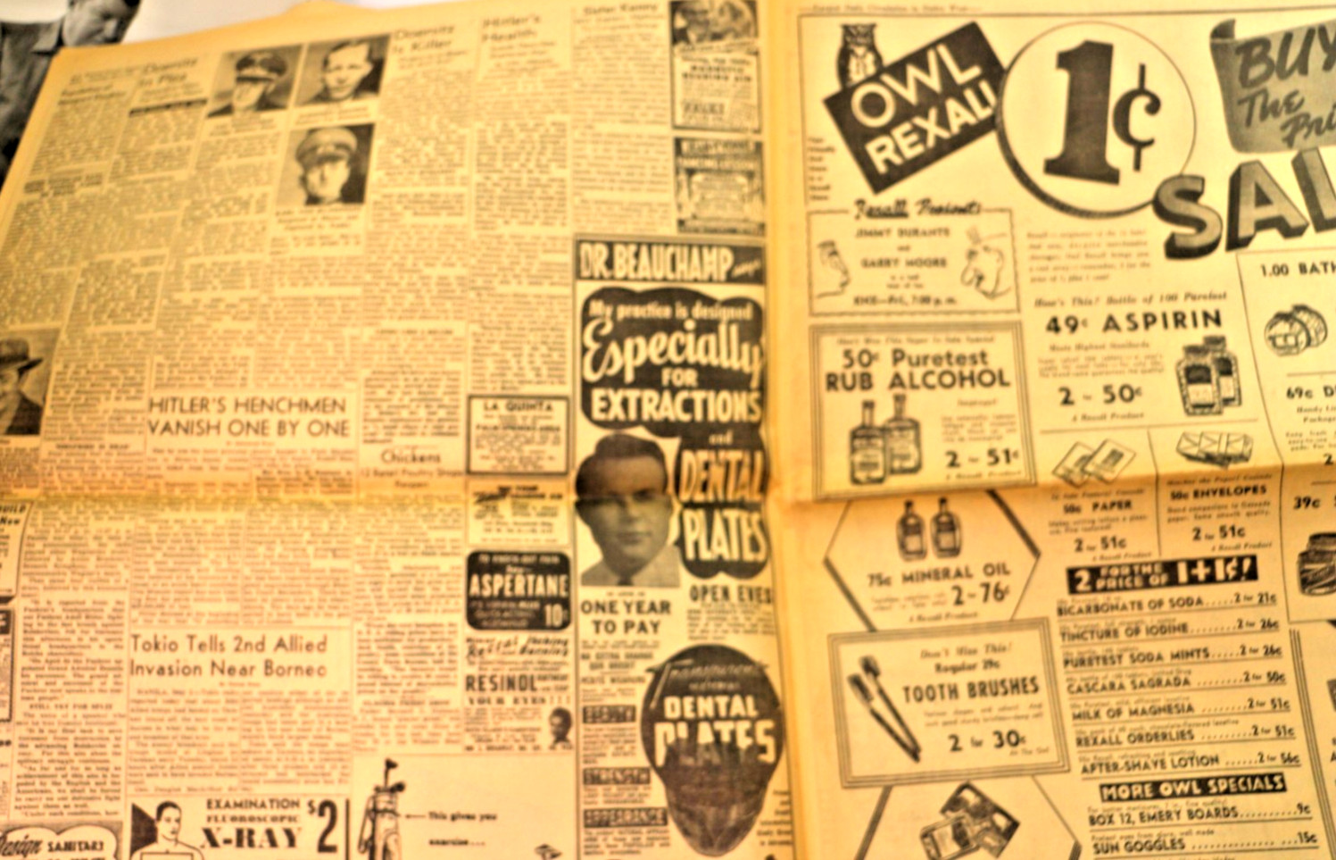Los Angeles Herald Examiner May 2, 1945 WAR EXTRA Unconditional Surrender