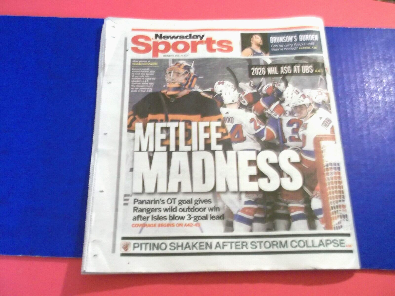 ‘ISLES VS. RANGERS’ “WINTER OUTDOOR CLASSIC”/’NBA ALL STAR GAME NEWSDAY 2/19/24
