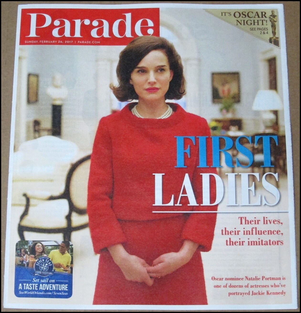 2/26/2017 Parade Newspaper Natalie Portman Jacqueline Jackie Kennedy Oscars