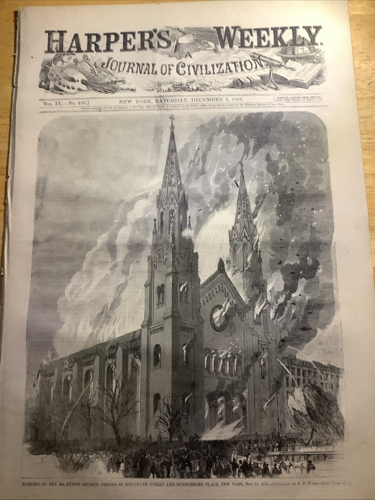 1865 Harper’s Weekly Civil War Newspaper ~ Great Civil War Content and Prints