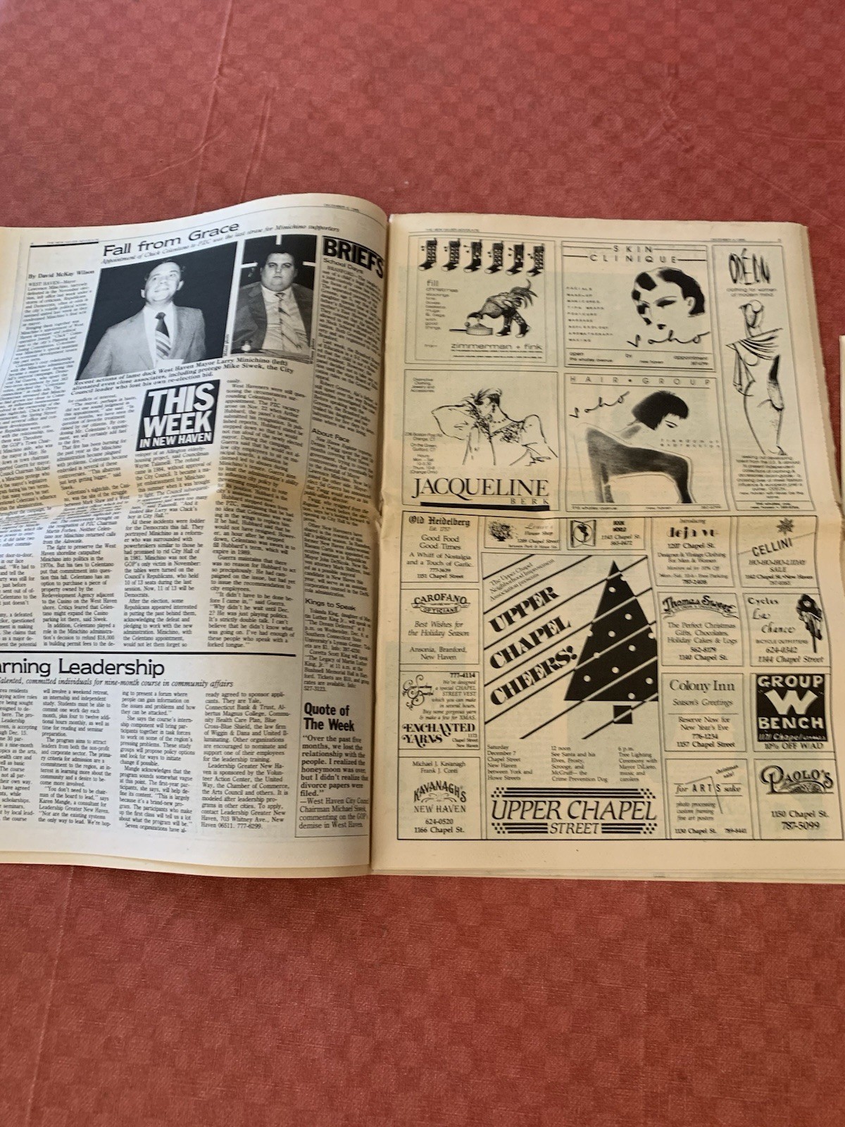 Vintage New Haven CT ADVOCATE newspaper Dec 4 1985 Beatles