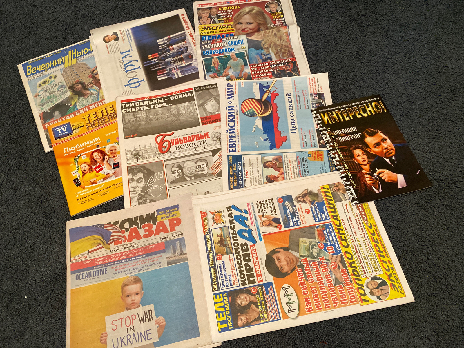 Russian American Newspapers War in UKRAINE, News,politics, And More,9 Issues