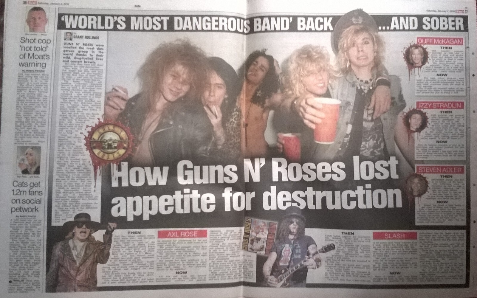 THE SUN 2 January 2016 – Alicia Viikander, Guns n’ Roses, Joe Wicks