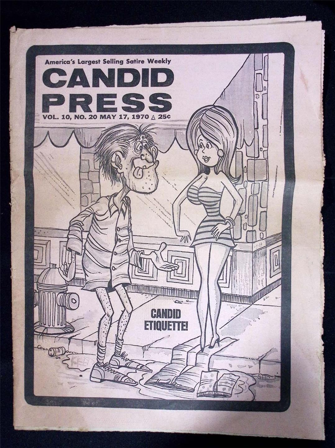 Candid Press May 17 1970-Newspaper-Candid Etiquette-Pink Paper-Adult Real Photos