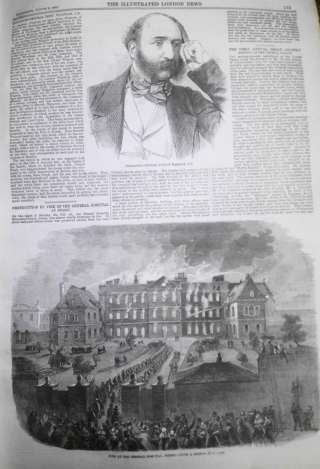 Illustrated London News, August 6, 1859. Peace Conference, Zurich; General Vinoy