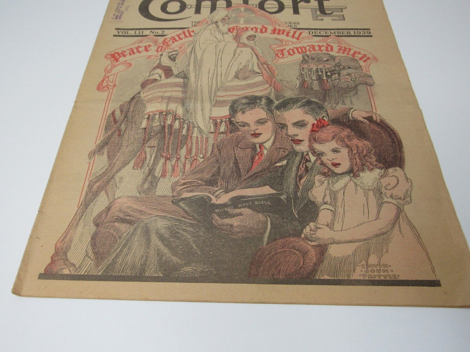 Religious COMFORT December 1939 Peace On Earth Goodwill Toward Men Newspaper-zz