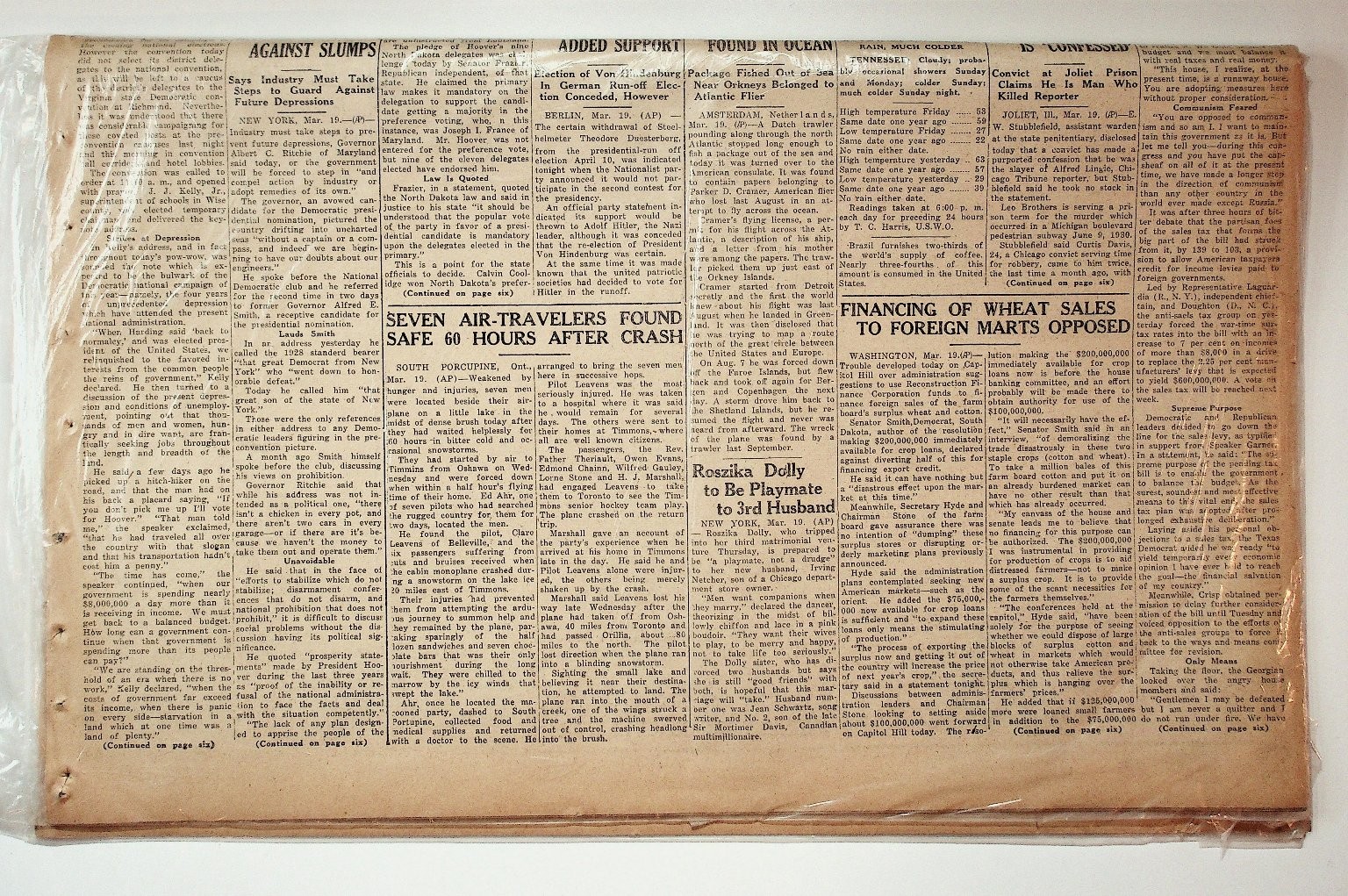 The Kingsport Times Newspaper March 20 1932 Vintage Tennessee News