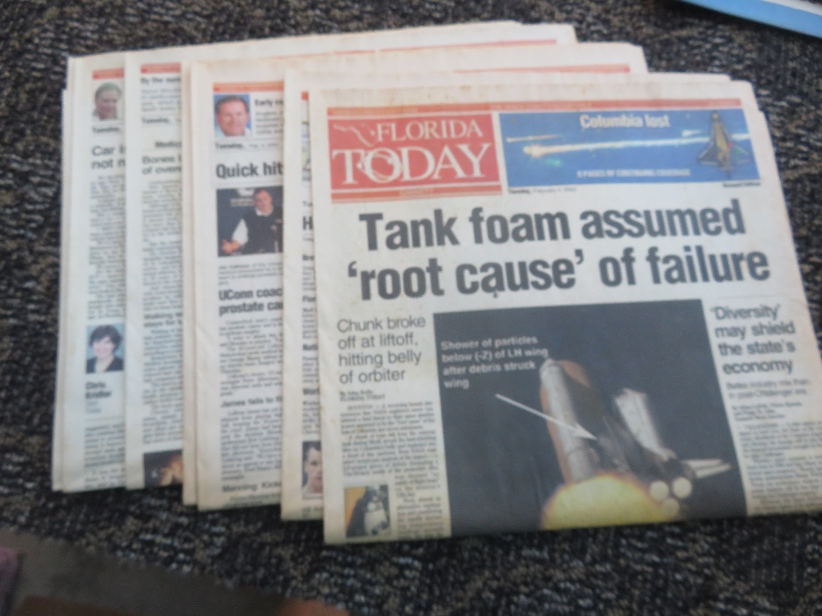 Florida Today Newspaper Special Edition Columbia Lost Sunday February 2, 2003