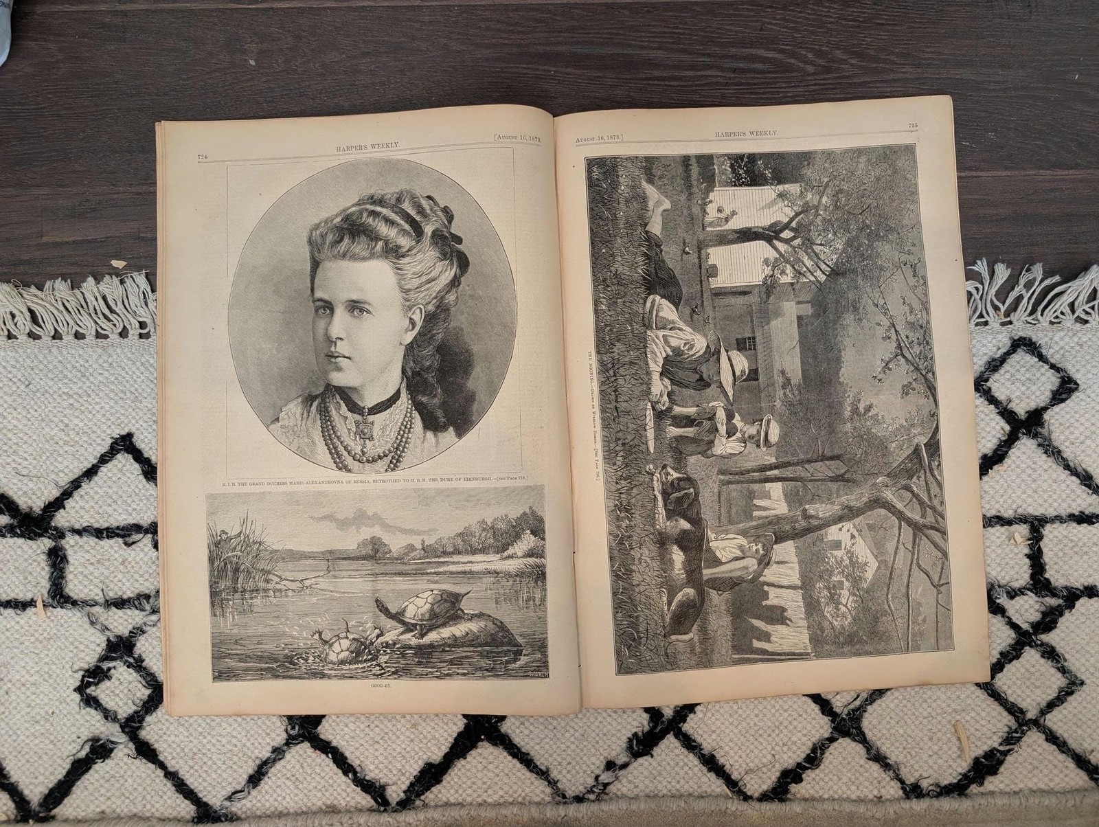 1873 Harpers Weekly August 16 Winslow Homer The Nooning Japanese Theatre London
