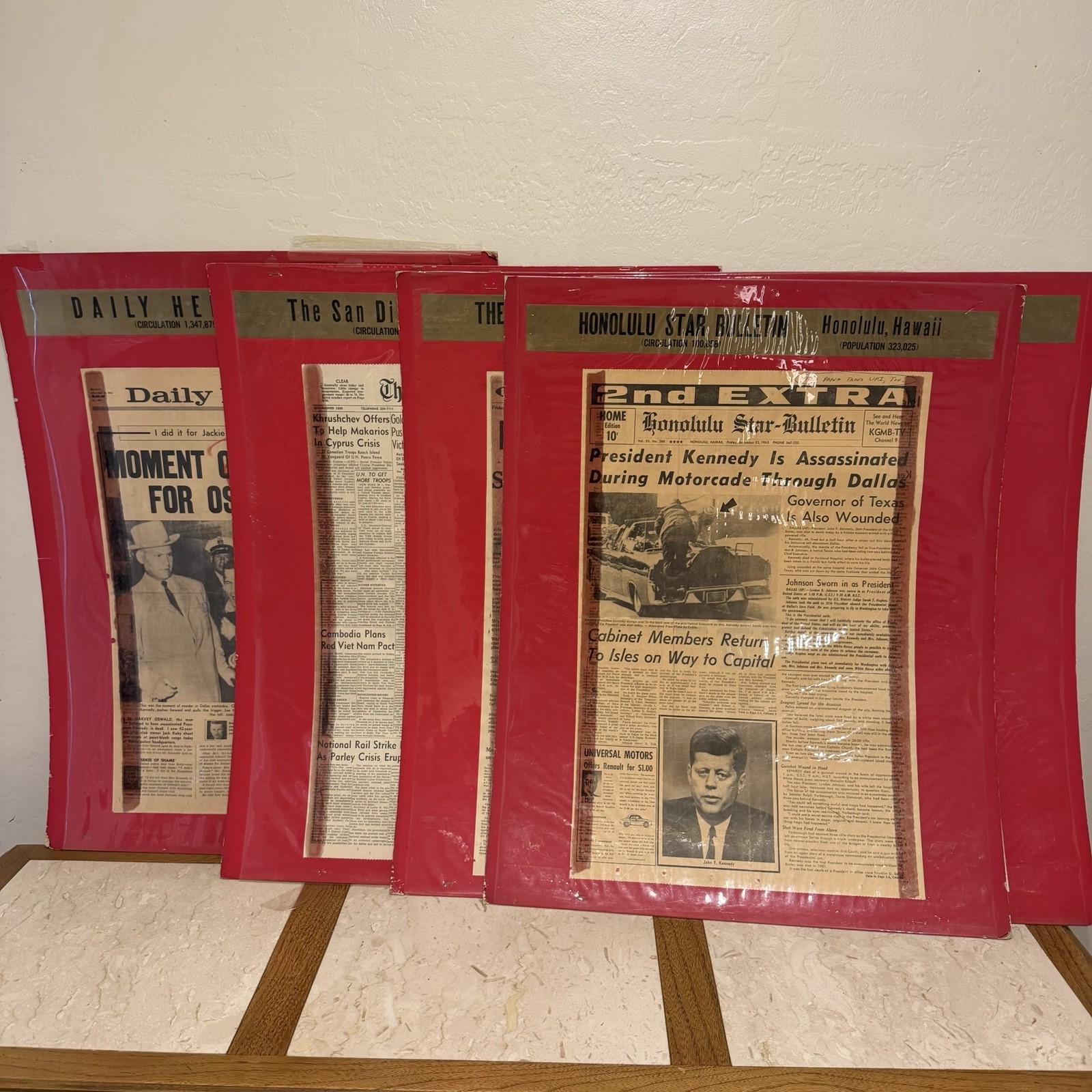 21 JFK Assassination Newspapers Around the World 1963 Kennedy Oswald Ruby