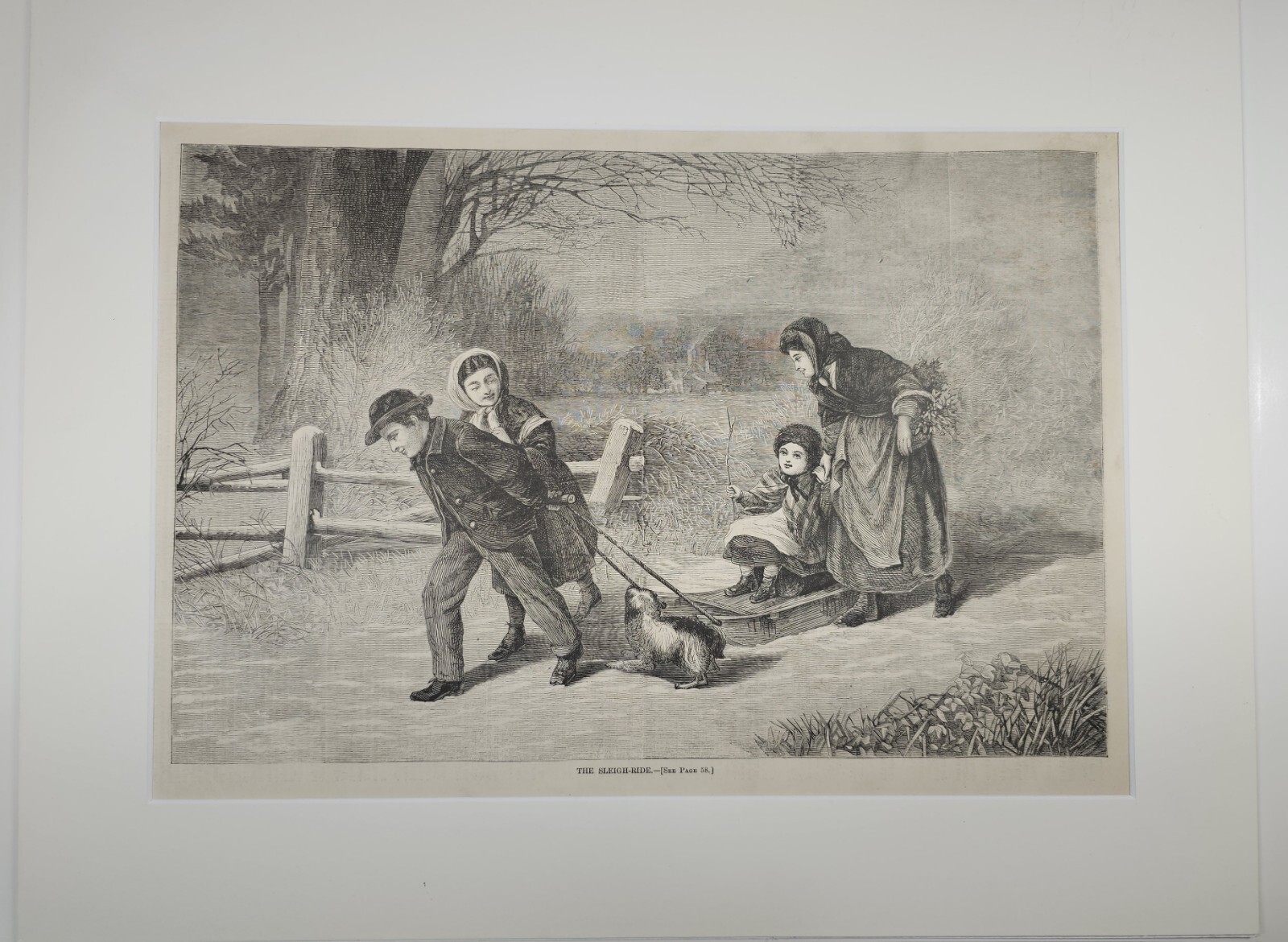 Harper’s Weekly January 23, 1869 ” The Sleigh Ride.” Page 57