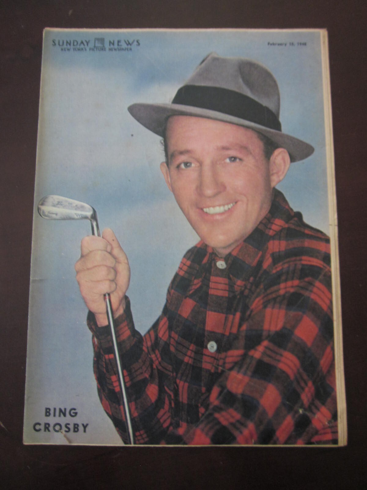 1948 NY Daily Sunday News Bing Crosby