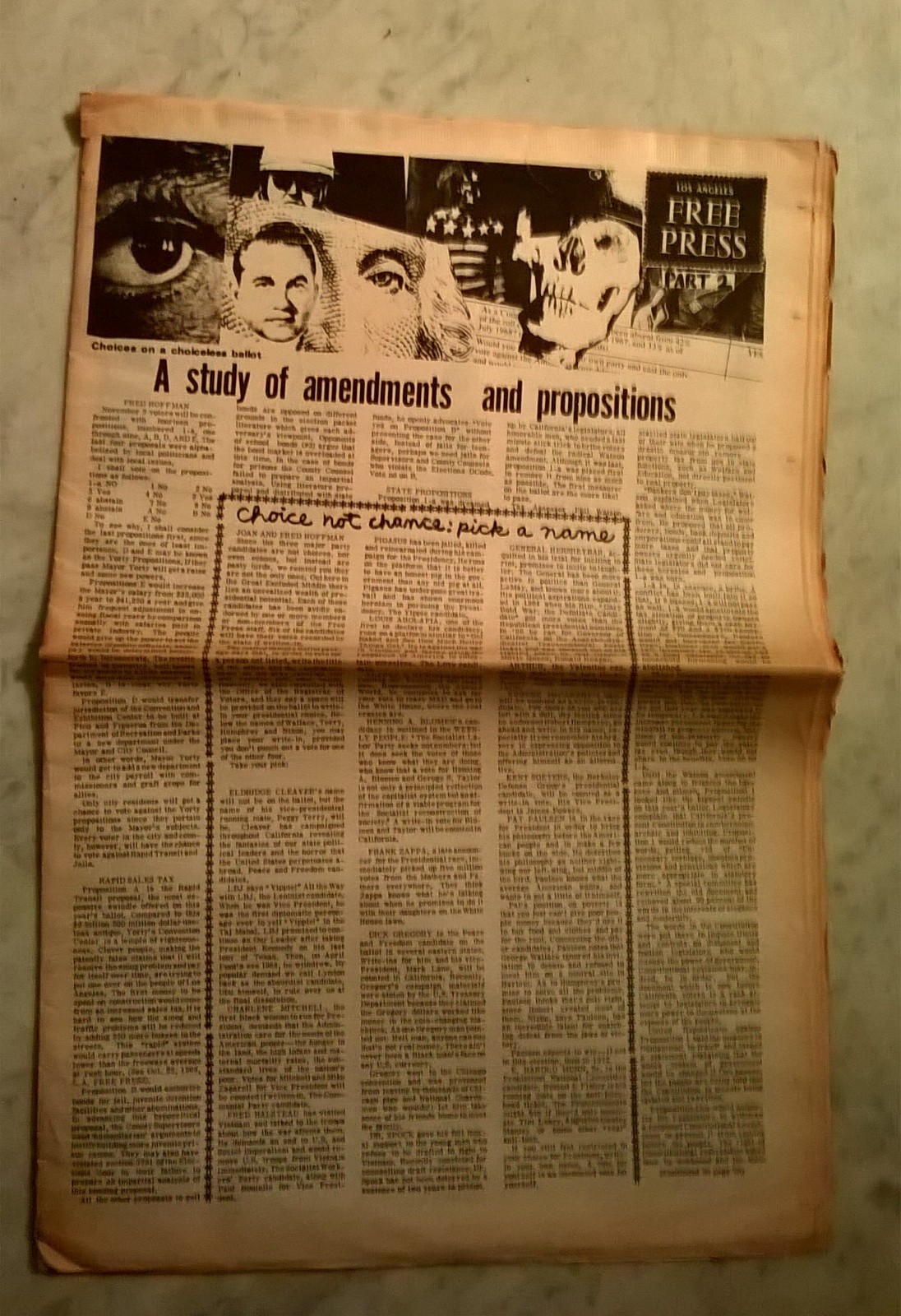 LOS ANGELES FREE PRESS November 1 – 7 1968 Vol. 5 #44 (Issue #244) Parts 1 and 2
