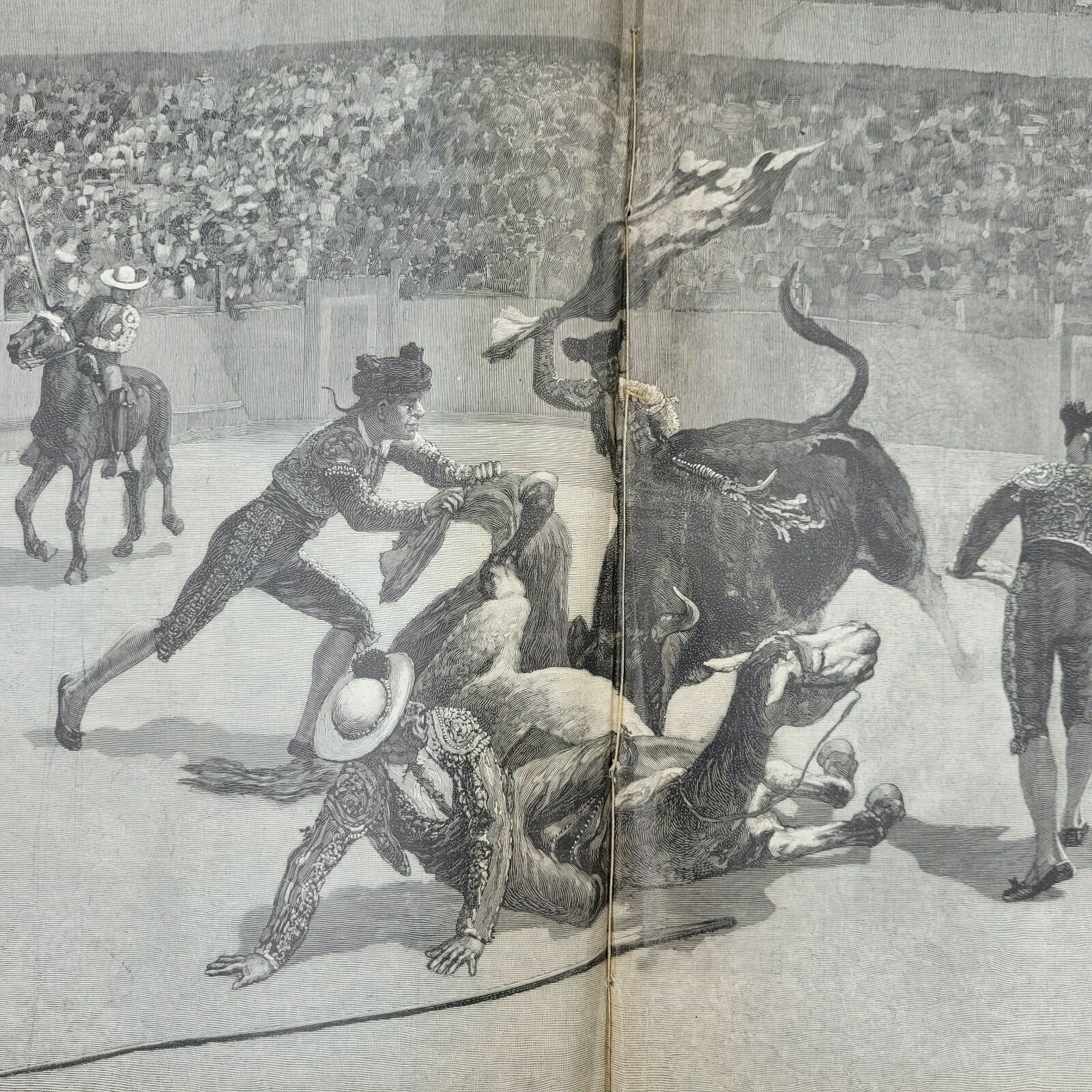 Harper’s Weekly 6/1/1889 Bullfighting in Mexico by Frederic Remington / Sicily