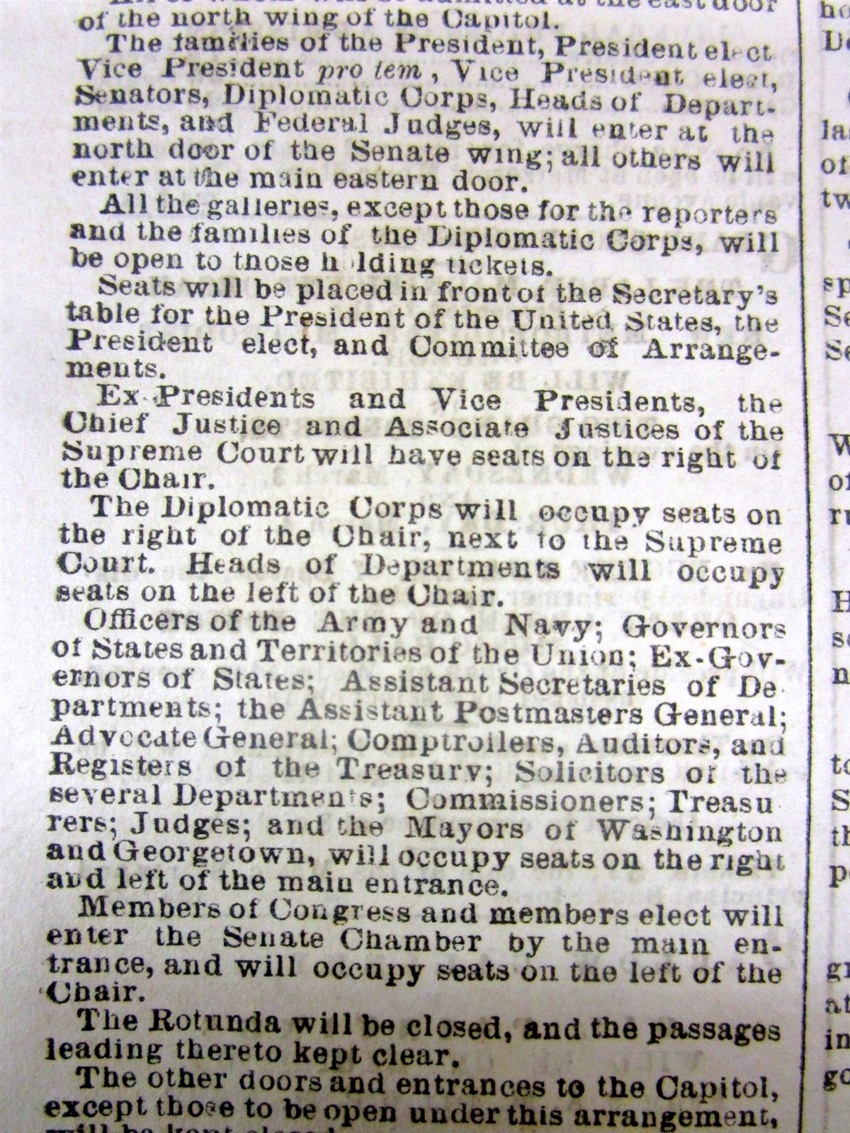 Best 1869 Washington DC newspaper INAUGURATION of PRESIDENT ULYSSES S GRANT