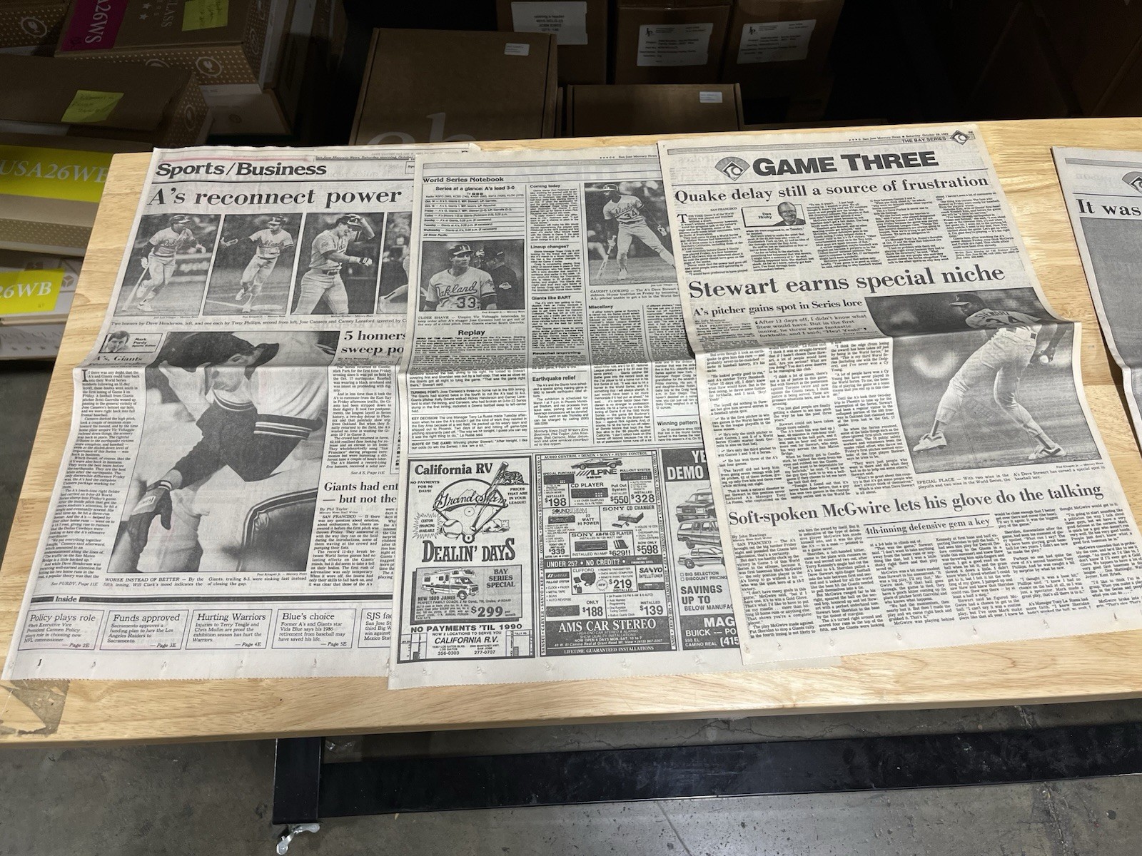San Jose Mercury newspaper lot. 1989 MLB World Series. Oakland A’s S.F. Giants