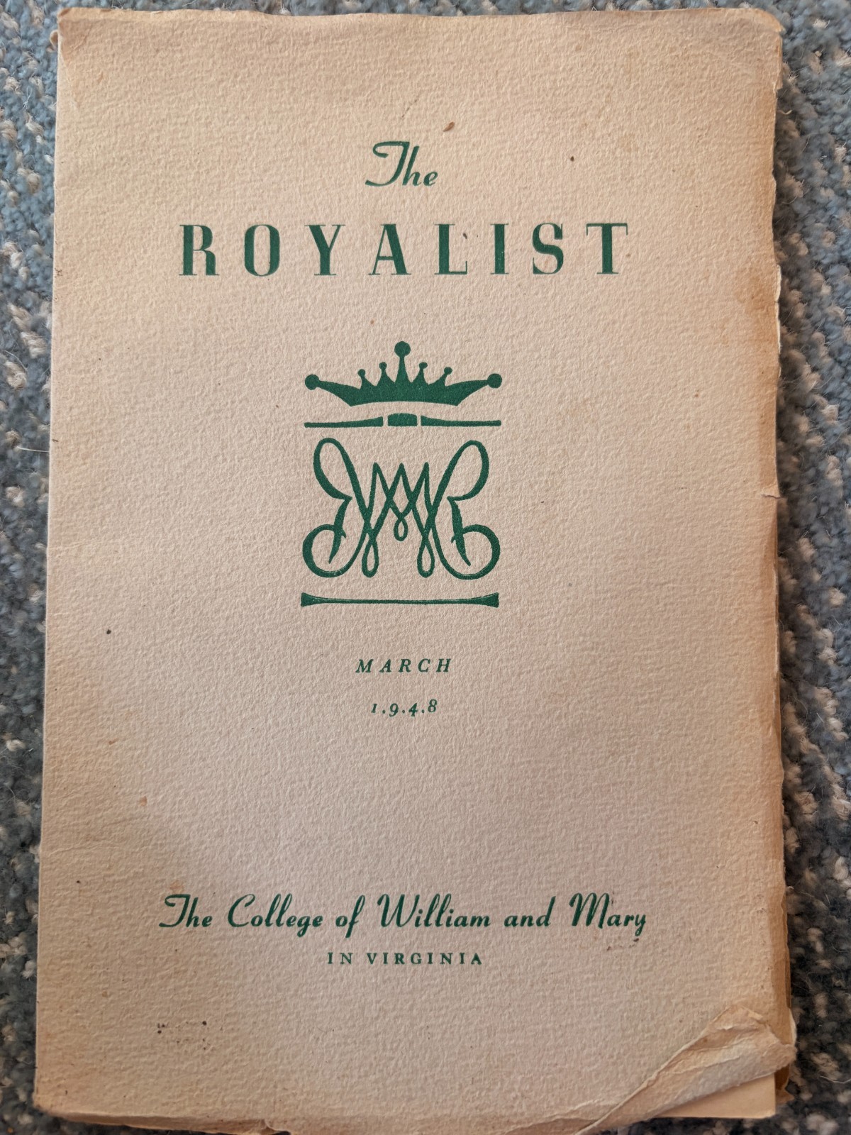 COOL! The Royalist The College of William and Mary Newspaper from March 1948