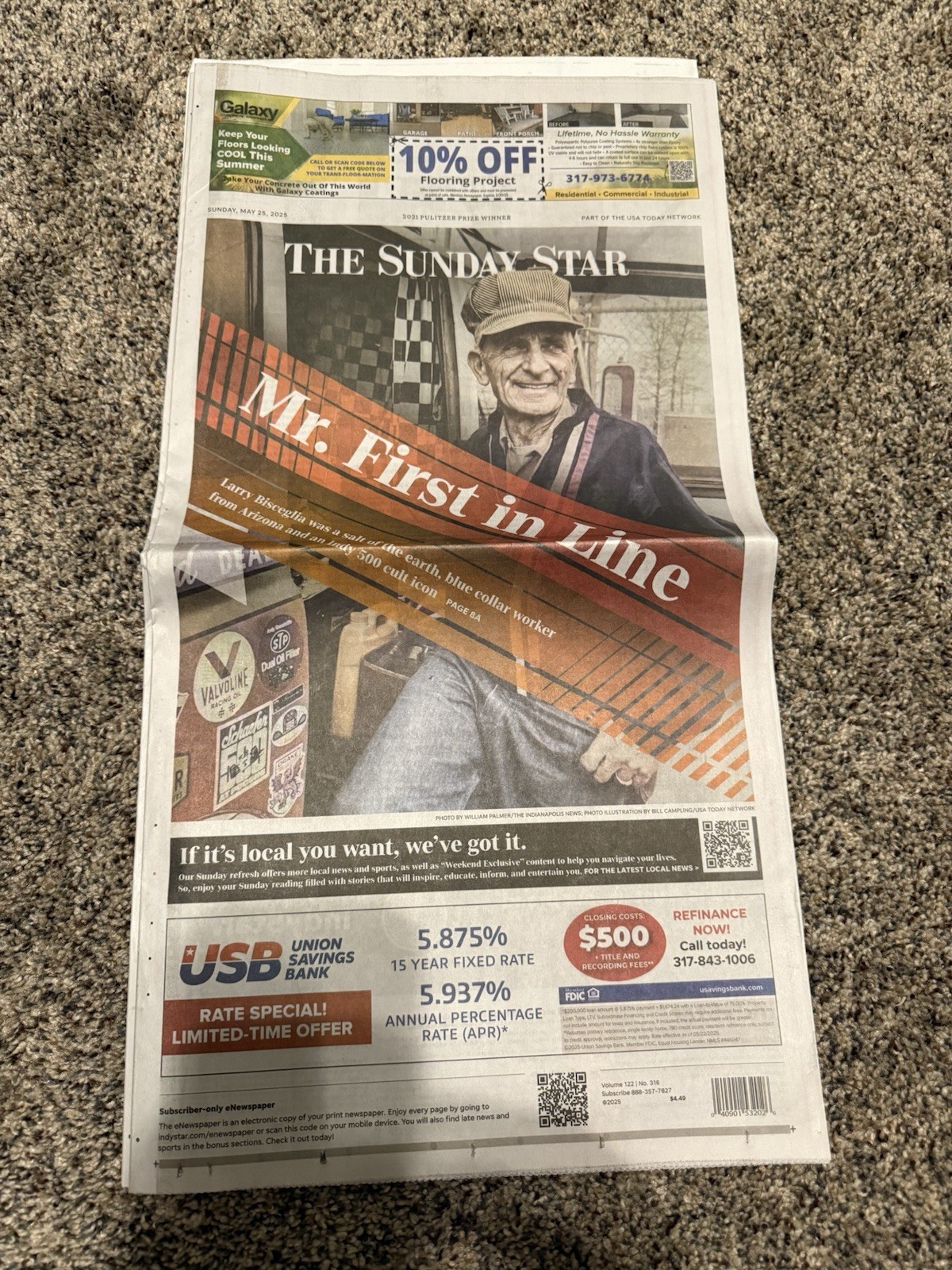 The Indianapolis Star May 25, 2025 Newspaper- Indy 500 2025 Race Preview NEW