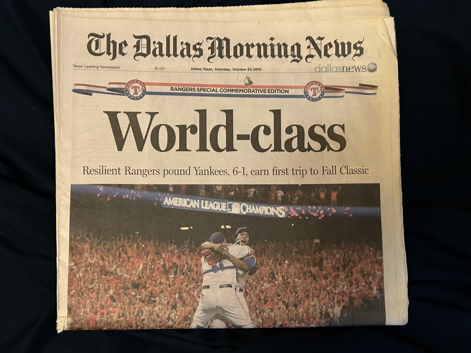 Dallas Morning News, October 23, 2010 Rangers Special Commemorative Edition
