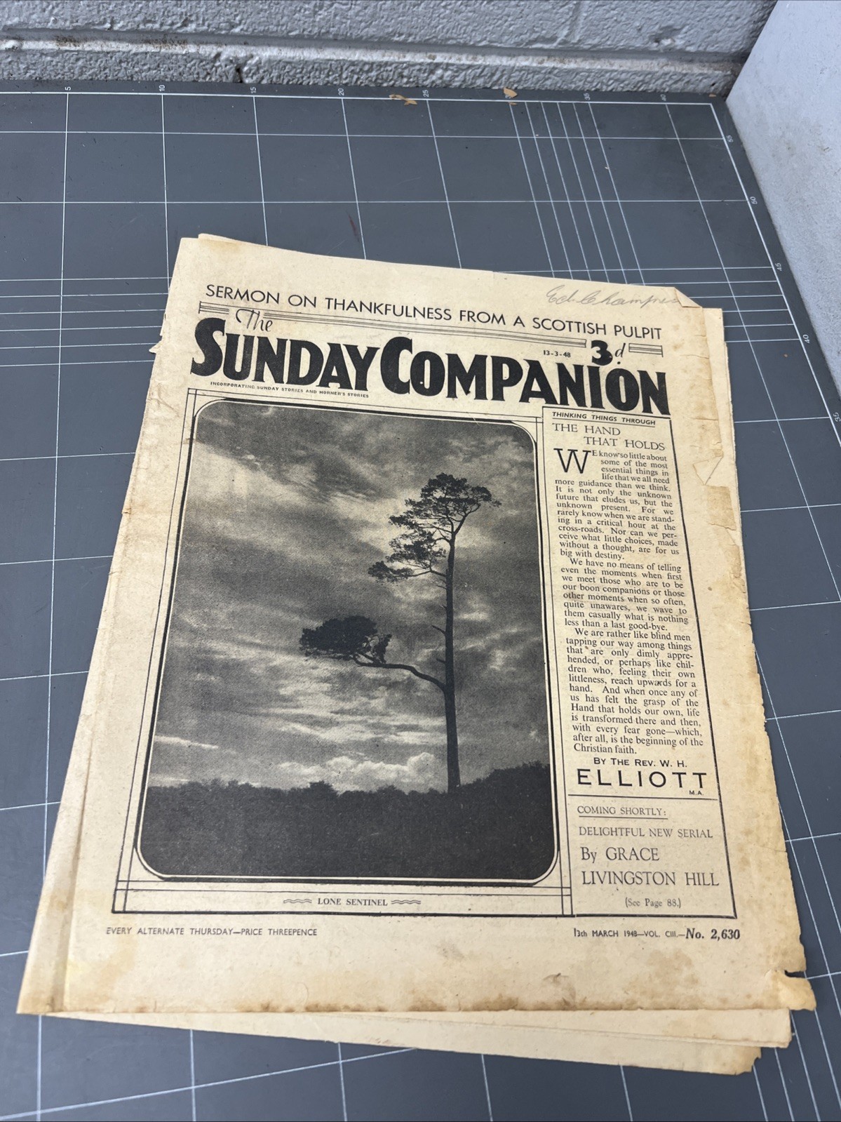 VINTAGE NEWSPAPER SUNDAY COMPANION 1940s ART SCRAPBOOKING JUNK JOURNAL CATHOLIC