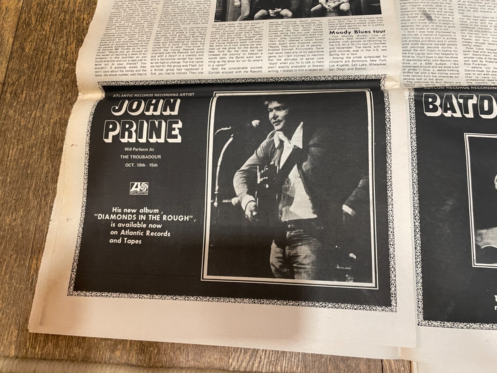 October 1972 Los Angeles Free Press Newspaper David Bowie John Prine Elton John