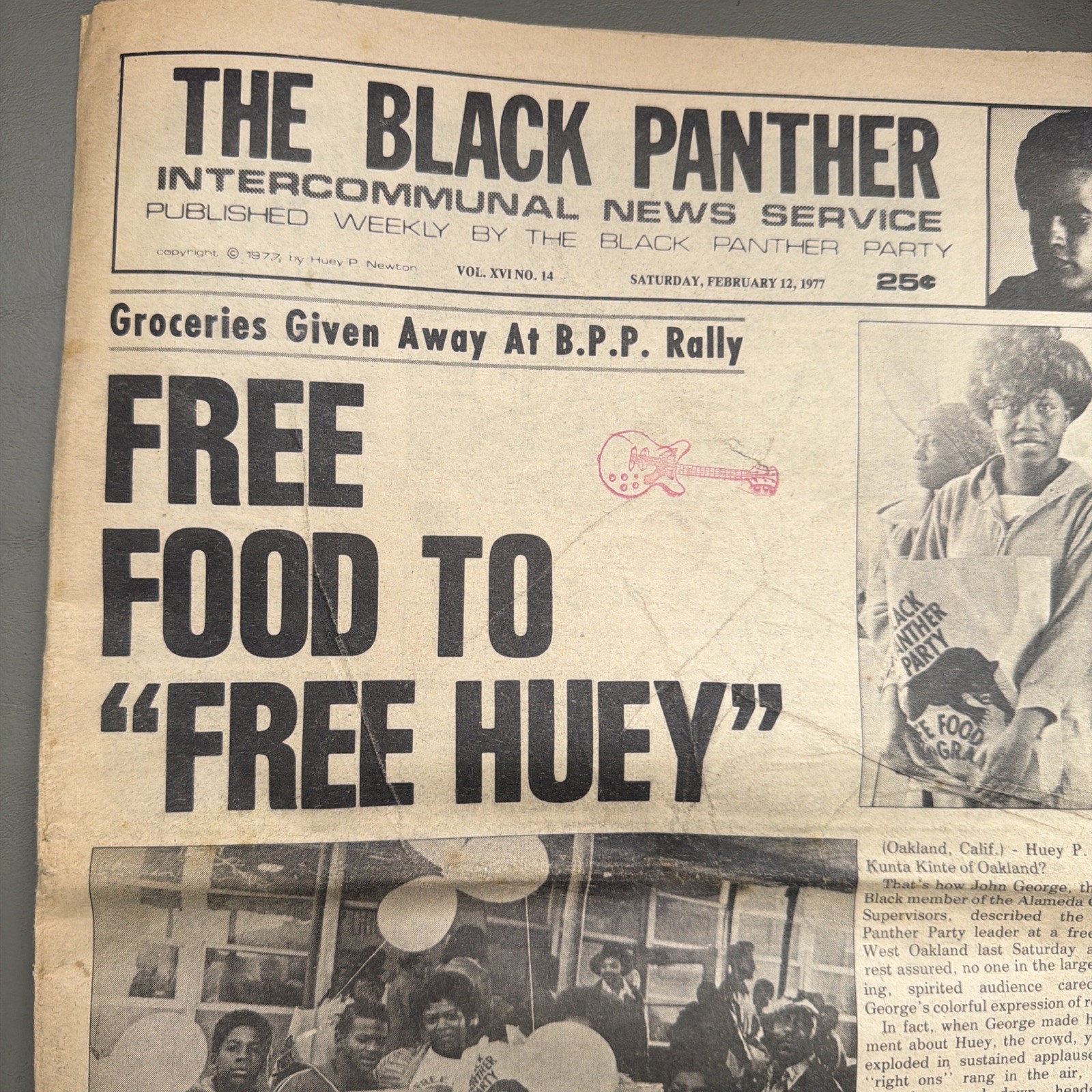 THE BLACK PANTHER PARTY NEWSPAPER – FEBRUARY 12, 1977 Huey Newton