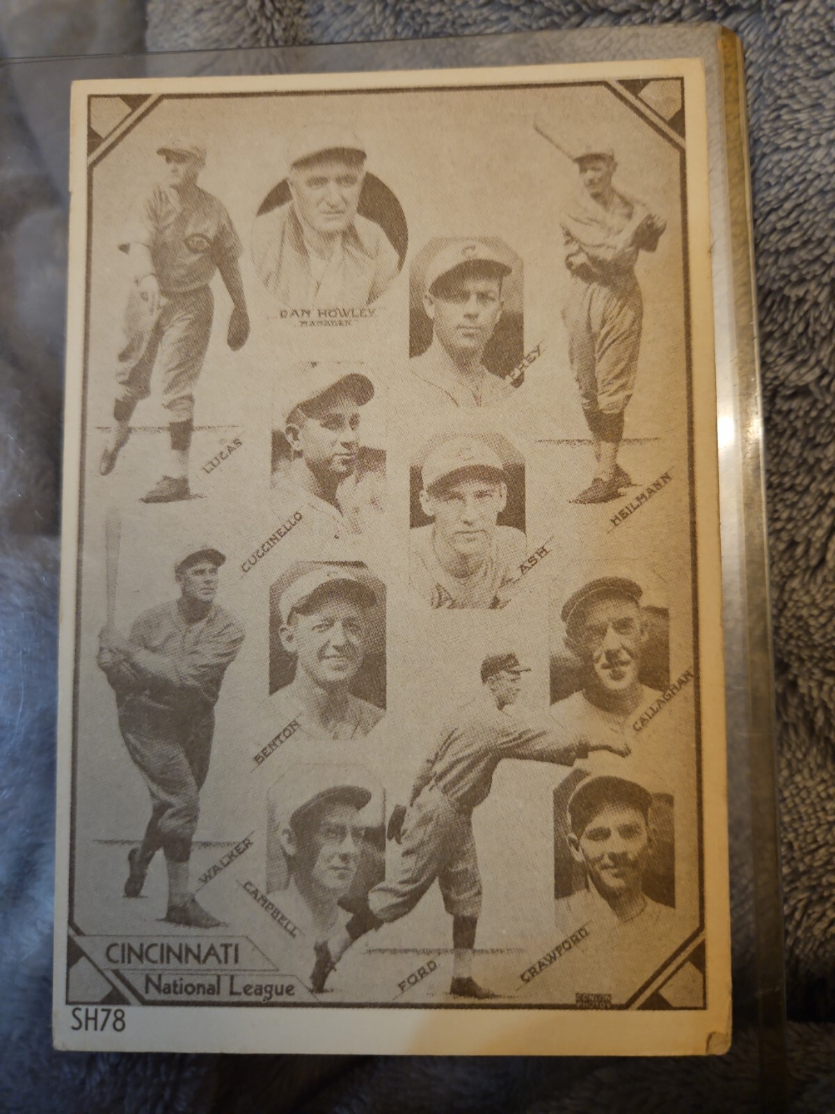 Cincinnati Reds Harry Heilmann Benny Frey Walker 1930 Baseball 4X6 Team Picture