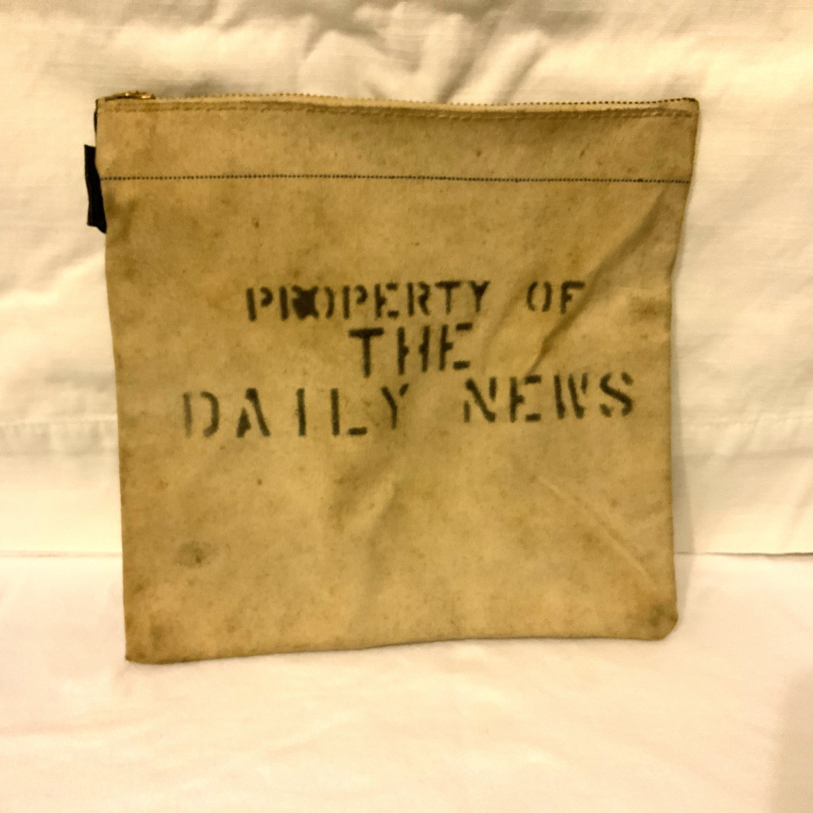 The New York Daily News Canvas Money Bag Vintage