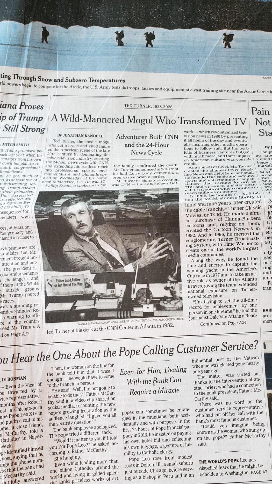 Ted Turner Obituary CNN The New York Times Thursday May 7 2026 UNREAD