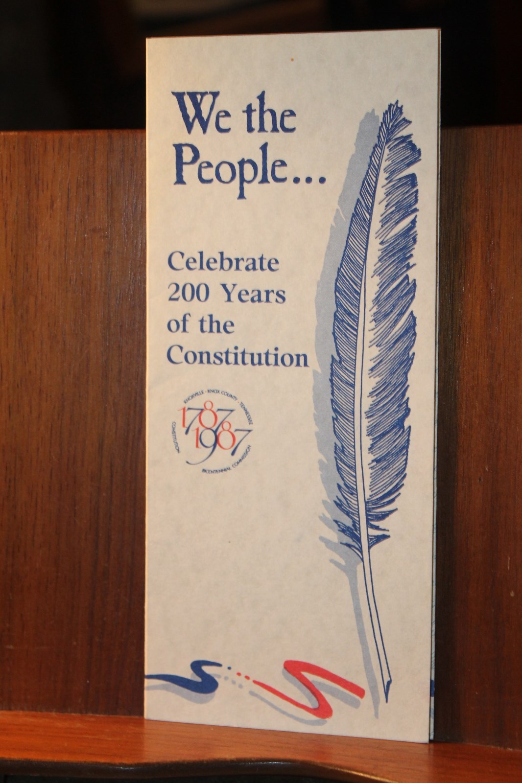 Vintage 1987 Constitution Bicentennial Commission Knoxville TN Program
