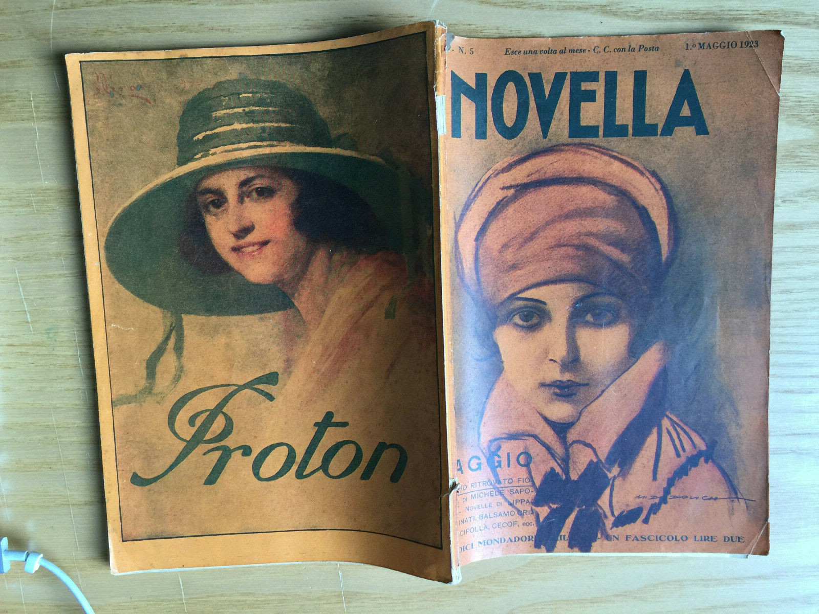 MONDADORI NOVELLA PERIODICAL ITALIAN WRITERS N° 5 1923 MICHELE SAPONARO 02/19