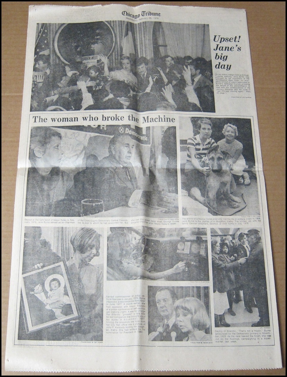1979 Jane Byrne Wins Mayoral Primary Chicago Tribune Newspaper Mayor of Chicago