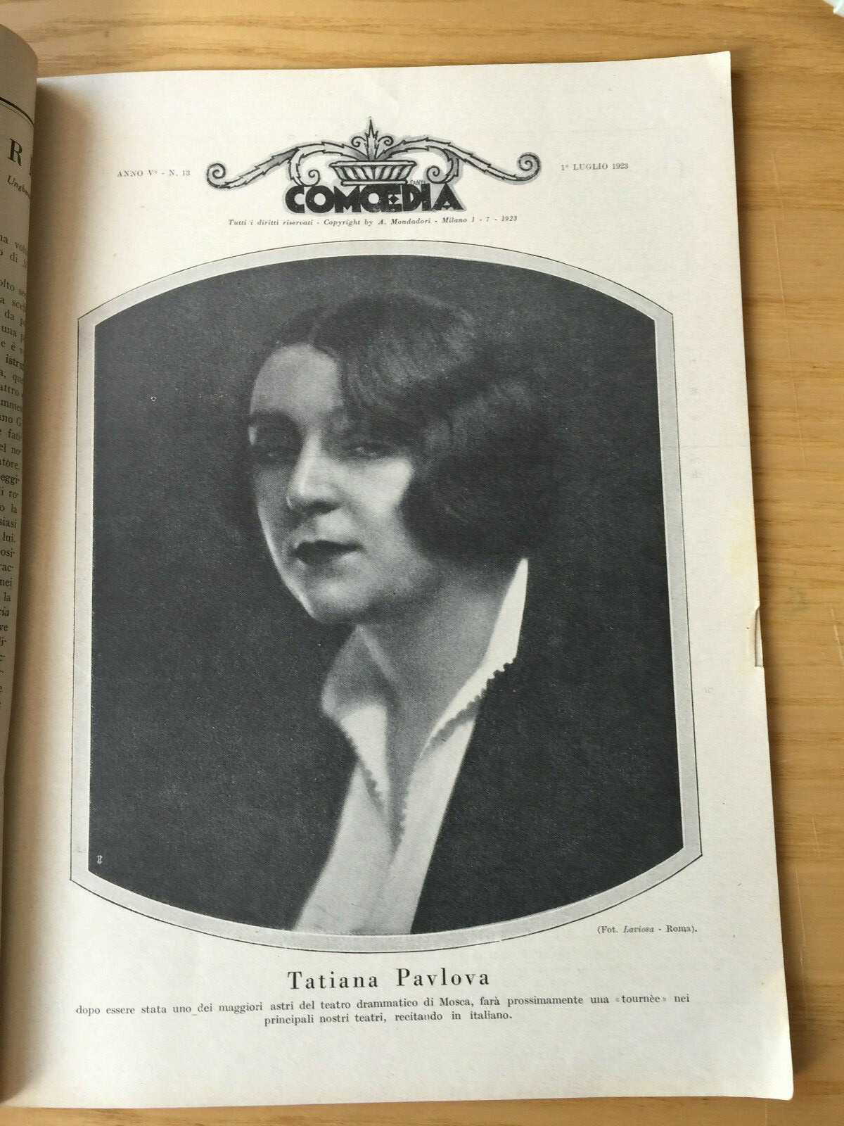 MONDADORI COMEDY PERIODICO COMEDIA E VITA THEATRALE N° 13 1923 A. TILGHER 2/19
